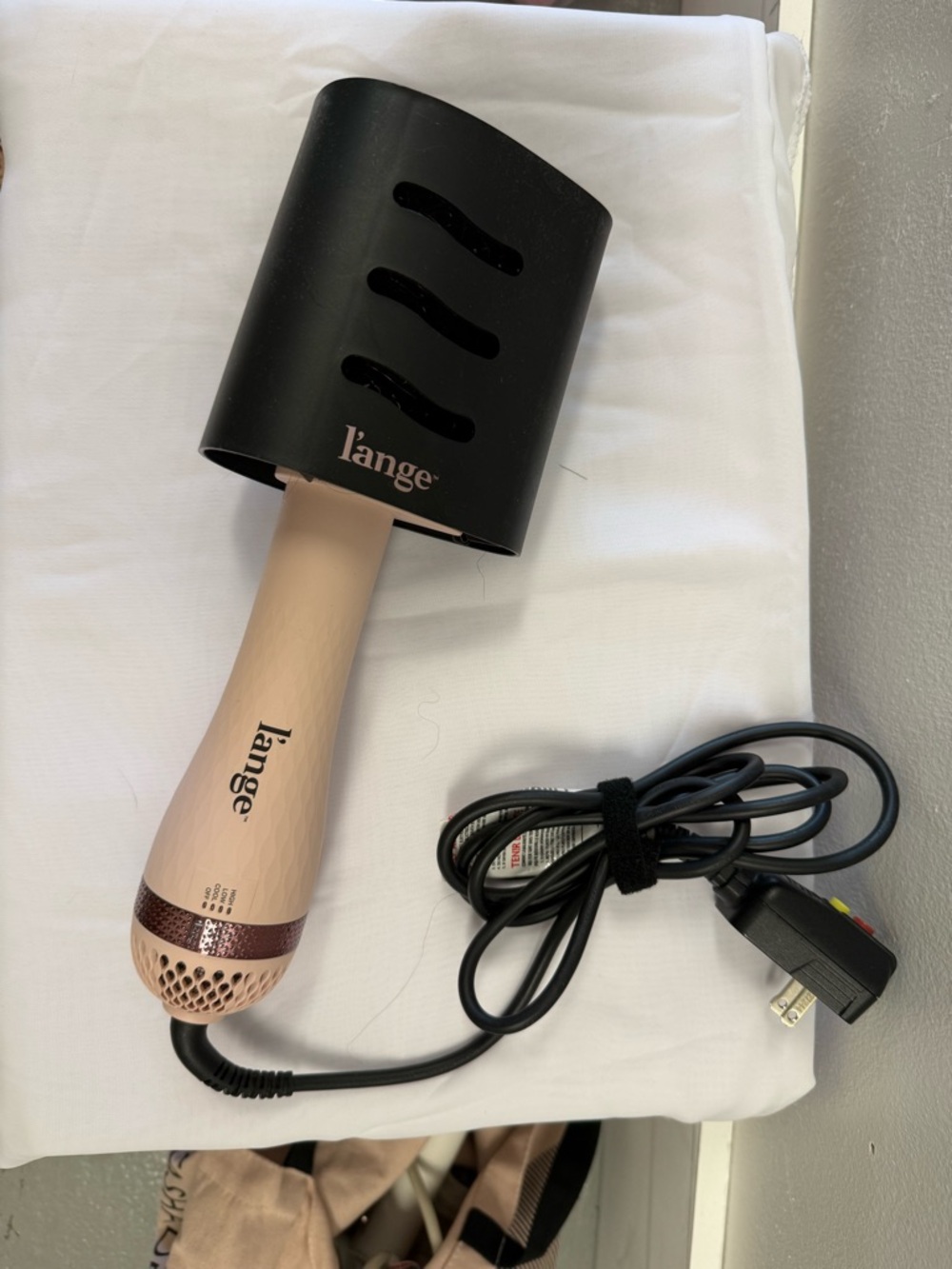 l'ange Rose Gold Hair Dryer with Black Heat Shield